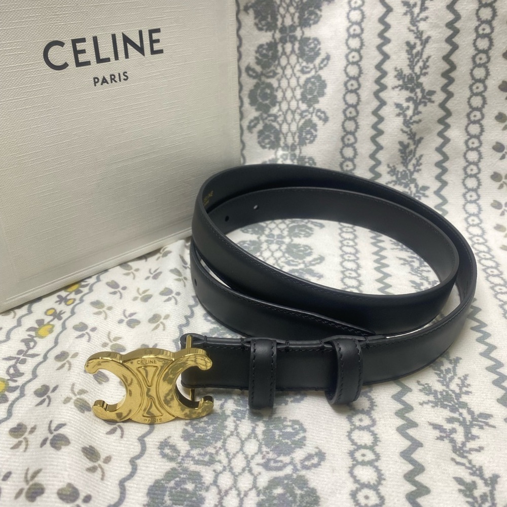 Celine Women Black Belt SZ 85